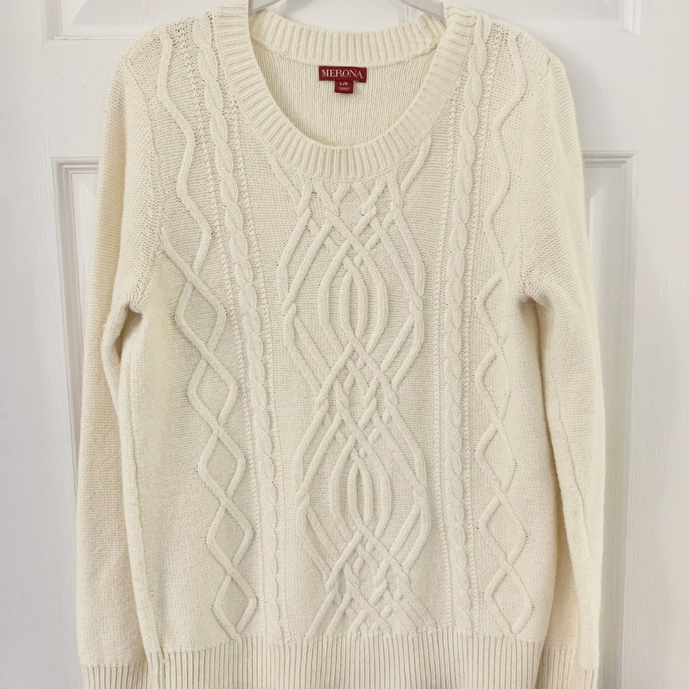 Ivory Cable Knit Sweater